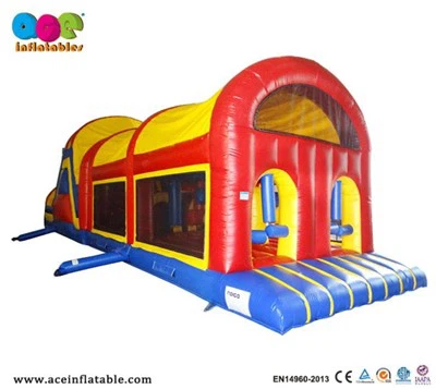 Kommersiell Oppblåsbar Long Hindring Course Jump House