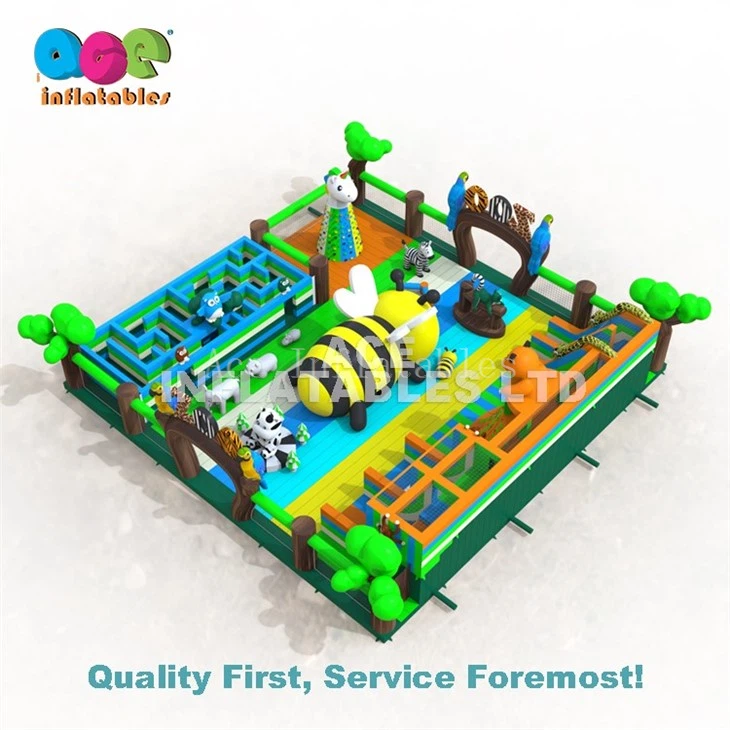25x25m Giant Zoo Inflatable Park4